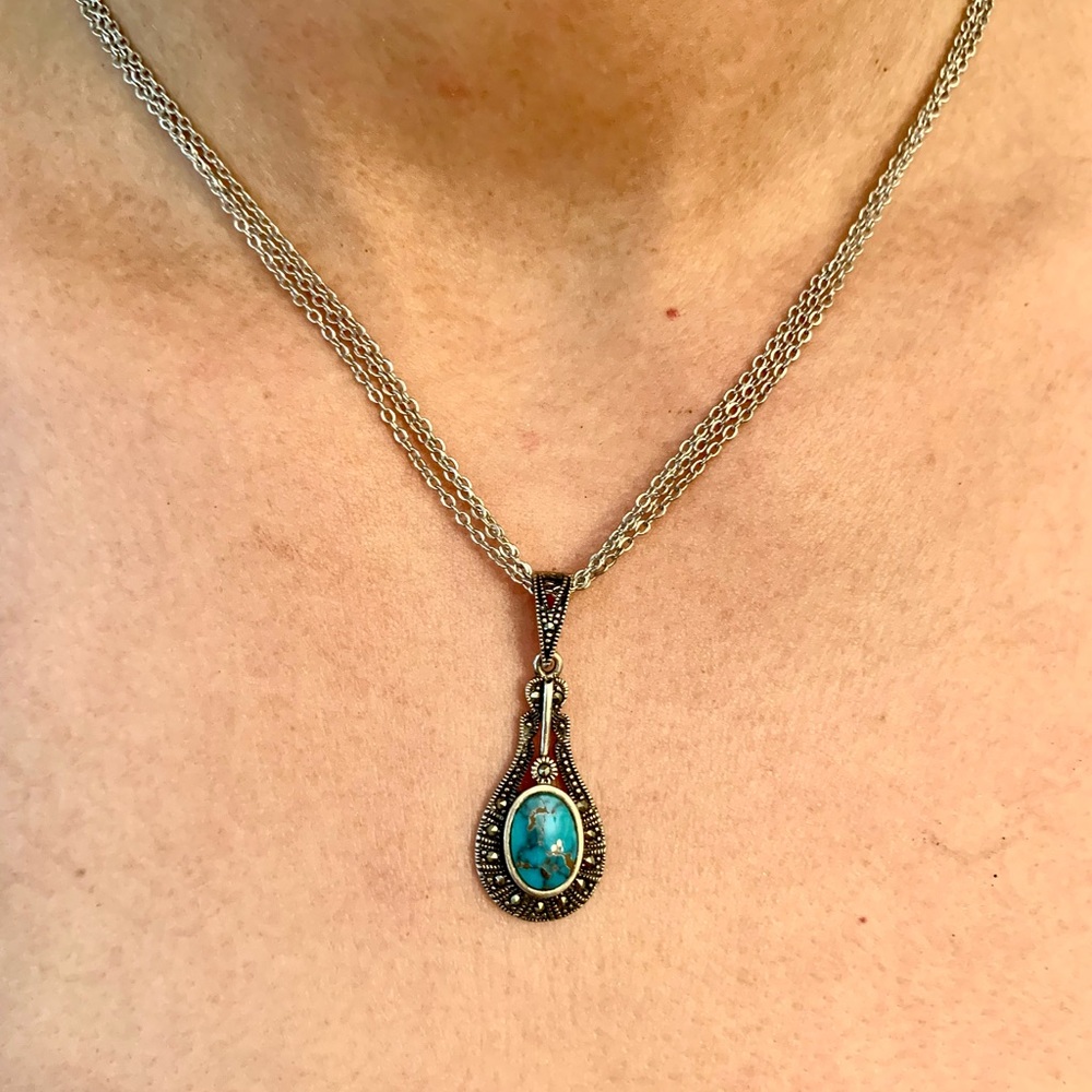 Vintage Iranian turquoise silver925 authentic 100% - Picture 2 of 5